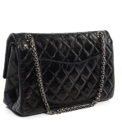 Chanel Aged Calfskin 2.55 Reissue 226 Flap Metallic Black 3 of 9