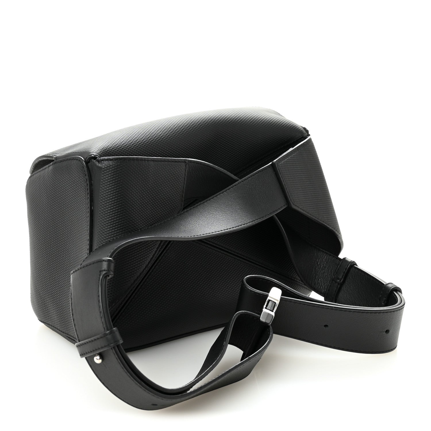Loewe Diamond Embossed Calfskin Small Puzzle Bumbag Black 3 of 9
