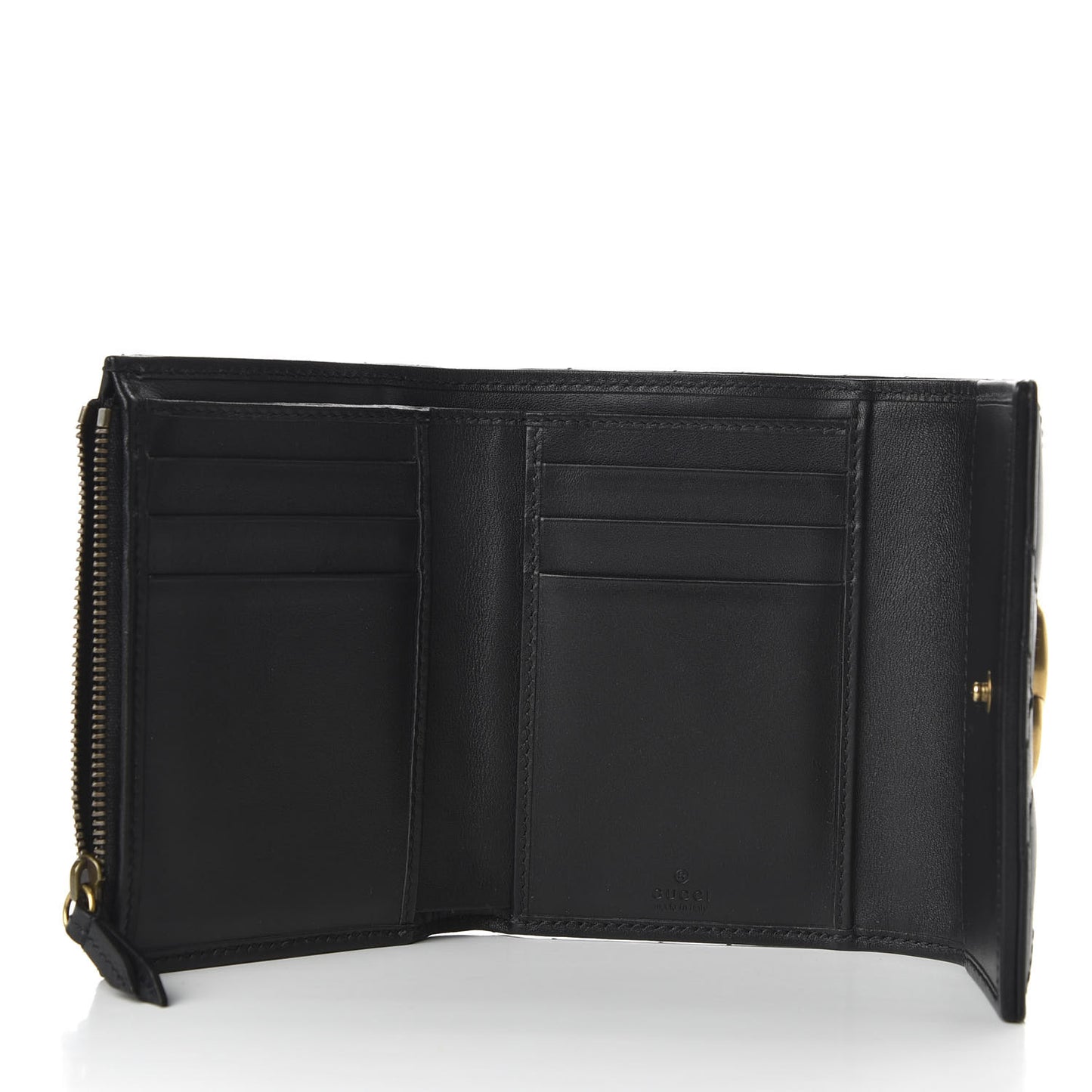 Calfskin Matelasse GG Marmont Wallet Black