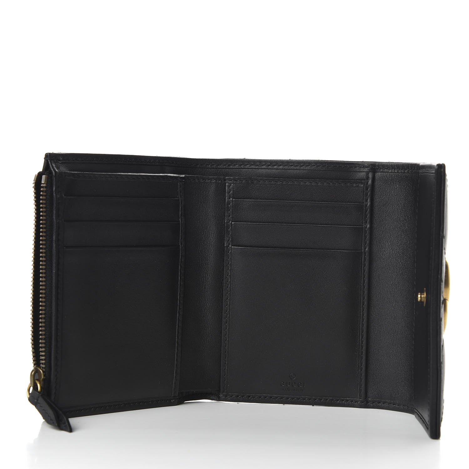 Gucci Calfskin Matelasse GG Marmont Wallet Black 5 of 6