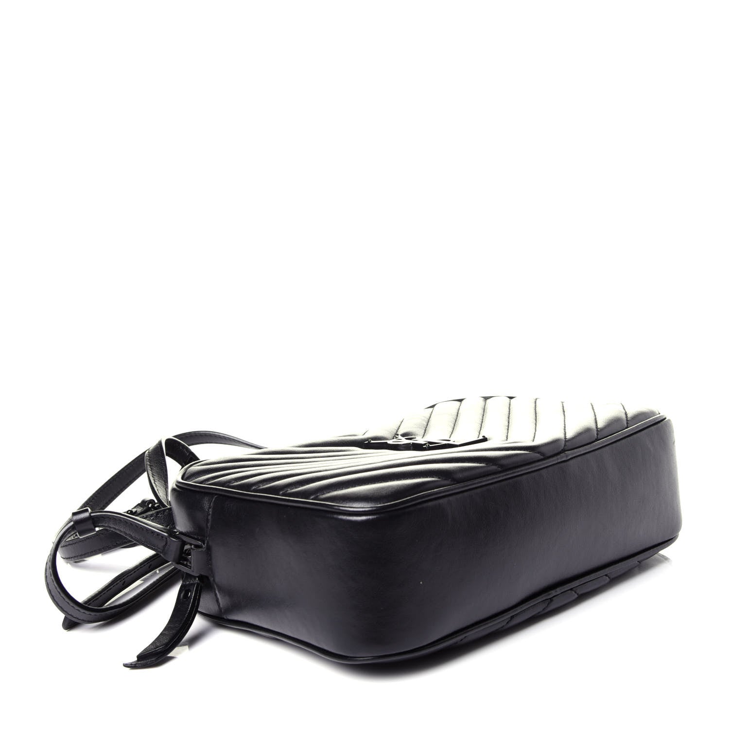 Saint Laurent Calfskin Matelasse Monogram Lou Camera Bag Black 4 of 13
