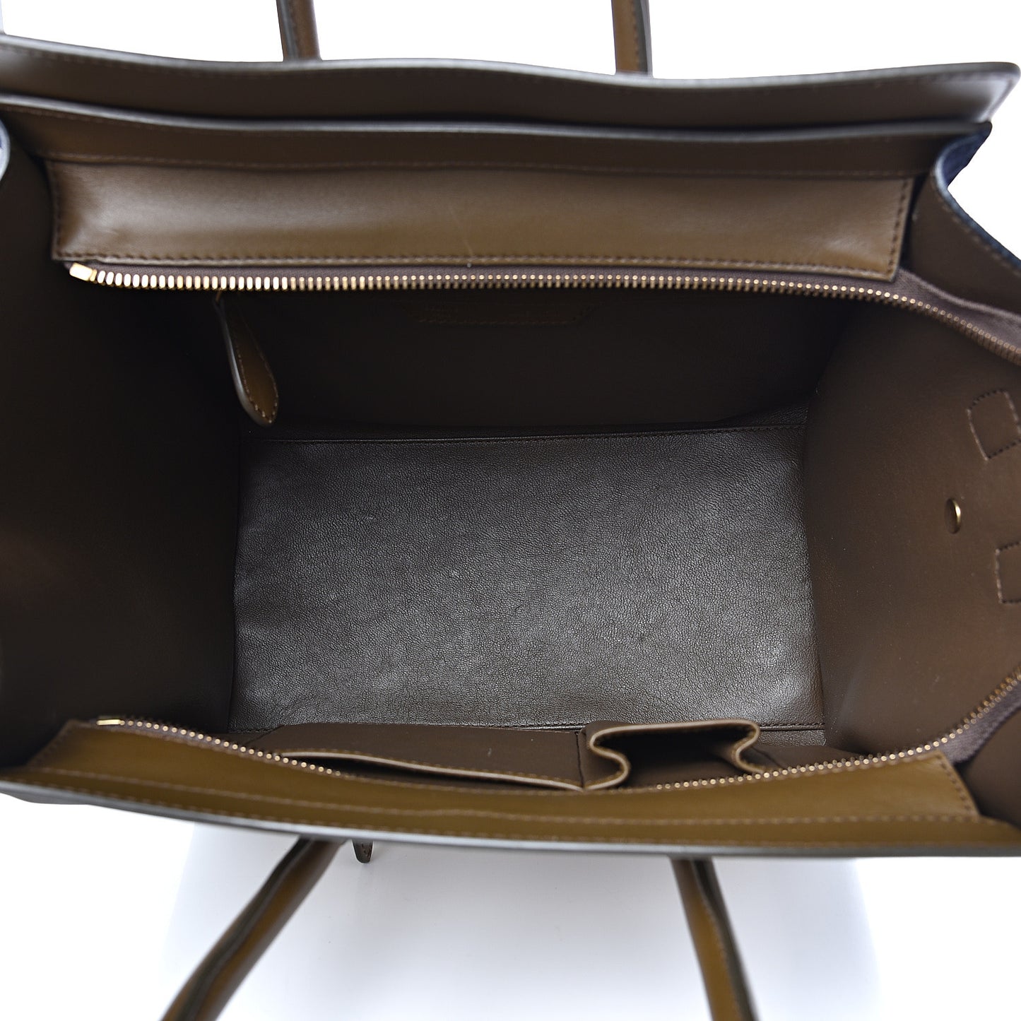 Textured Calfskin Suede Tri-color Mini Luggage Cream