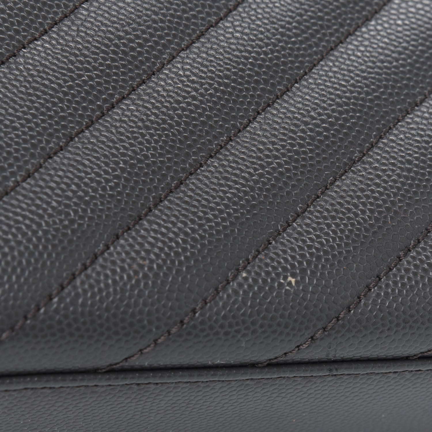 Saint Laurent Grain De Poudre Matelasse Chevron Large Monogram Satchel Earth 11 of 12