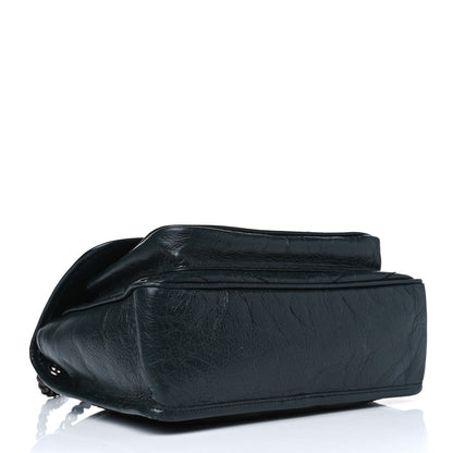 Saint Laurent Crinkled Calfskin Matelasse Monogram Medium Niki Chain Satchel Peacock Green 3 of 10