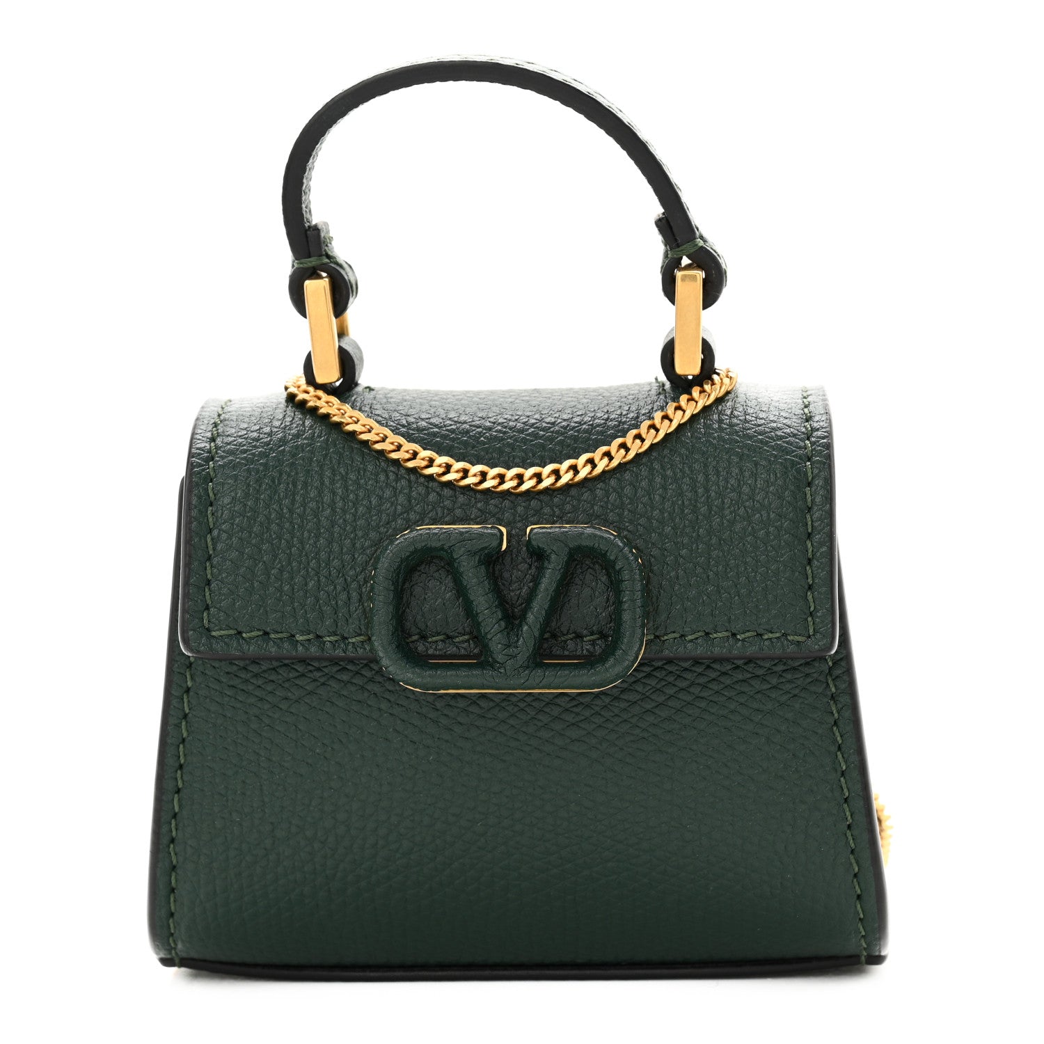 Valentino Garavani Calfskin Micro VSling Top Handle Shoulder Bag  Green 1 of 9