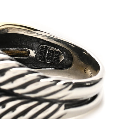 David Yurman Sterling Silver 14K Yellow Gold Large Infinity Ring 54 7 6 of 6
