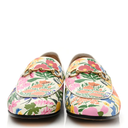 Gucci X KEN SCOTT Canvas Infinity Giardino d Apri Womens Jordaan Loafers 40 Ivory Pink Mystic White 3 of 16