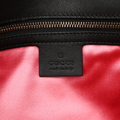 Gucci Velvet Matelasse Loved Embroidered Medium GG Marmont Shoulder Bag Black 6 of 10