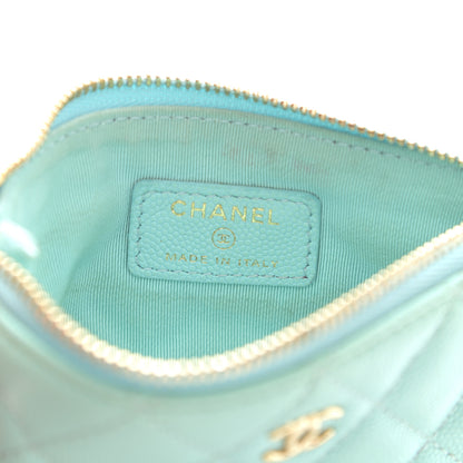 Chanel Caviar Quilted Small Cosmetic Case Light Blue 7 of 13
