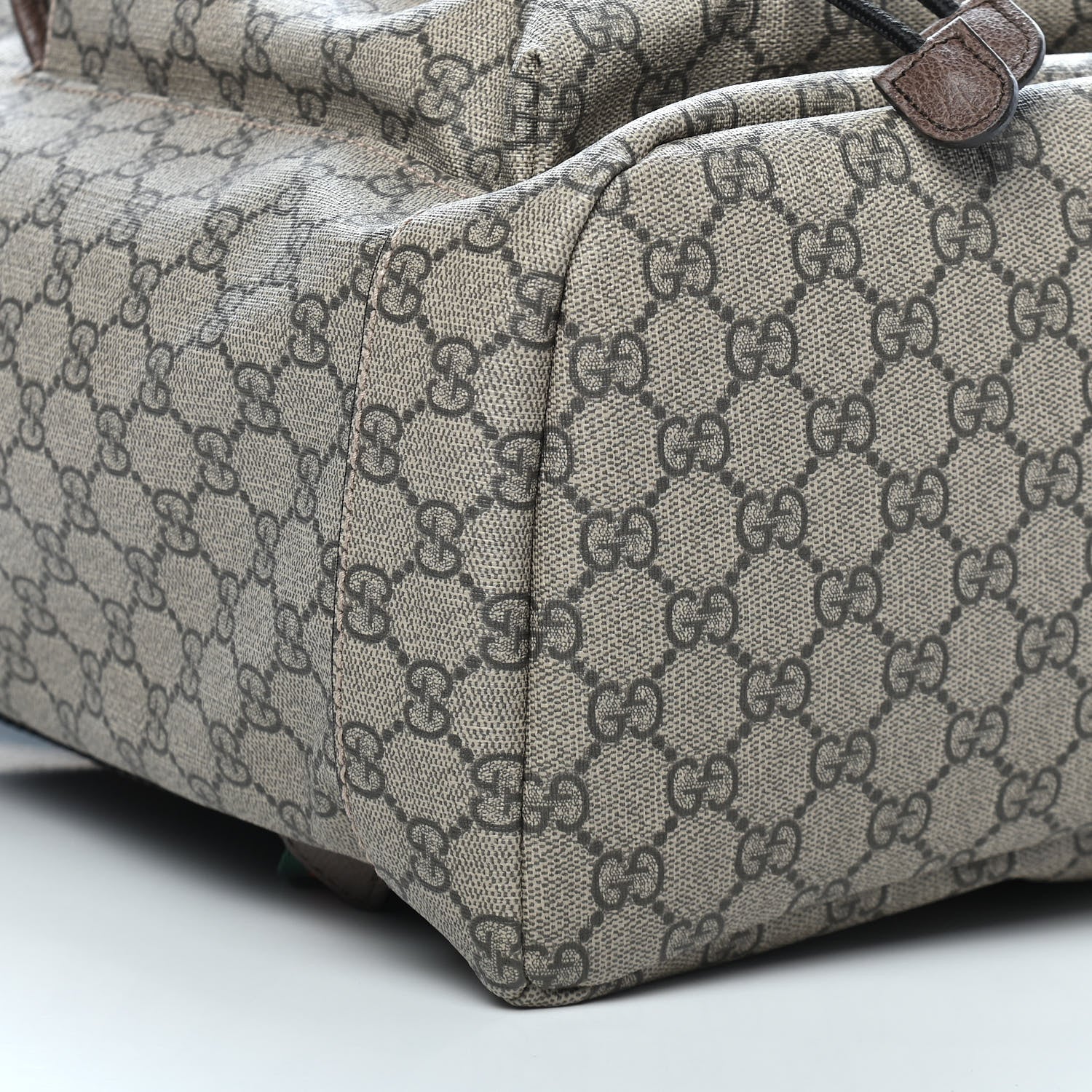 Gucci Soft GG Supreme Monogram Neo Vintage Double Buckle Backpack Beige New Acero Crop 5 of 9