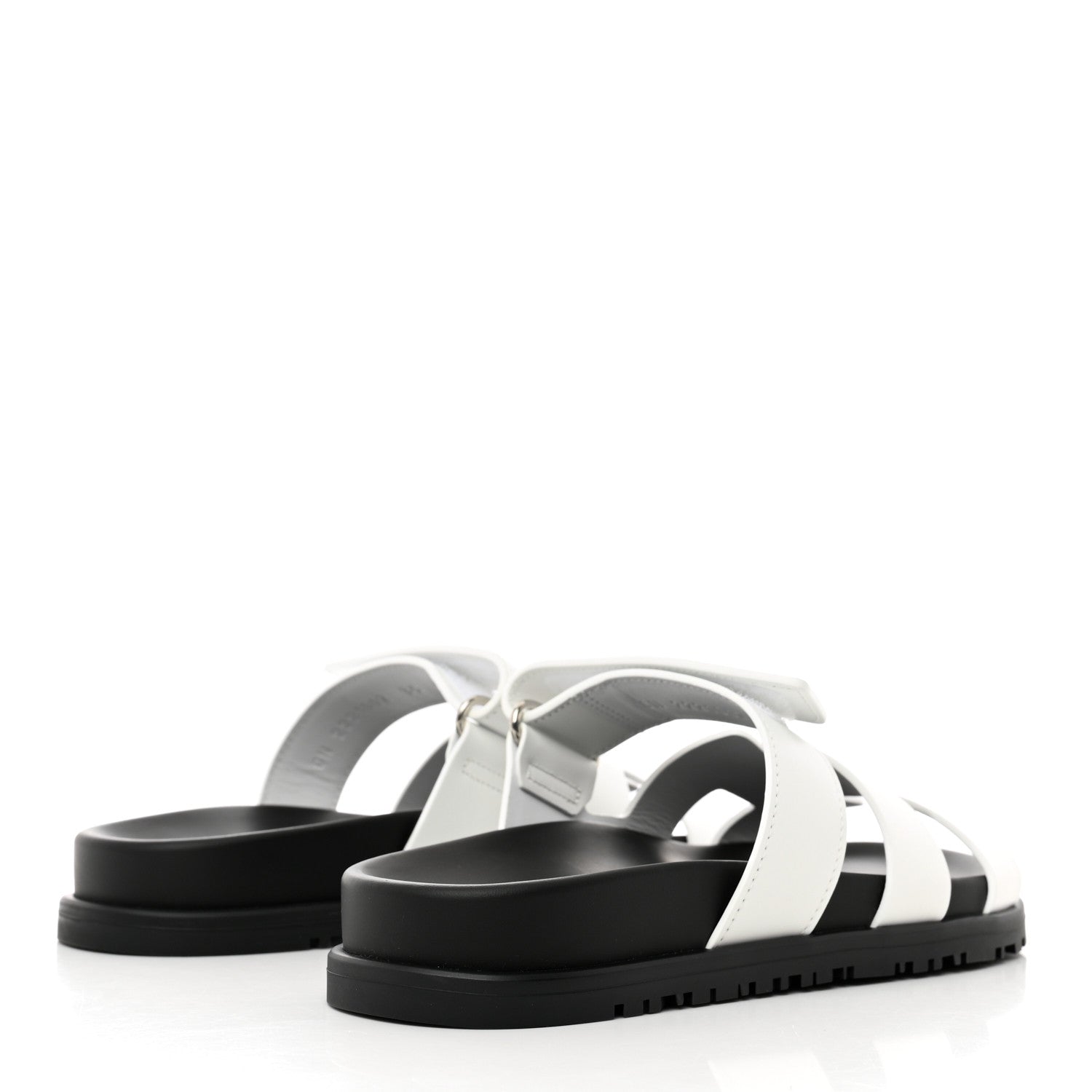 Hermes Calfskin Womens Chypre Sandals 35 White 4 of 9