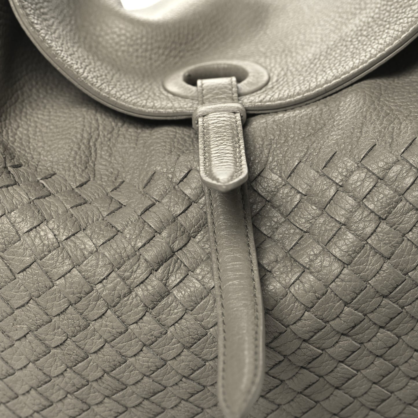 Cervo Intrecciato Flap Top Hobo Almond