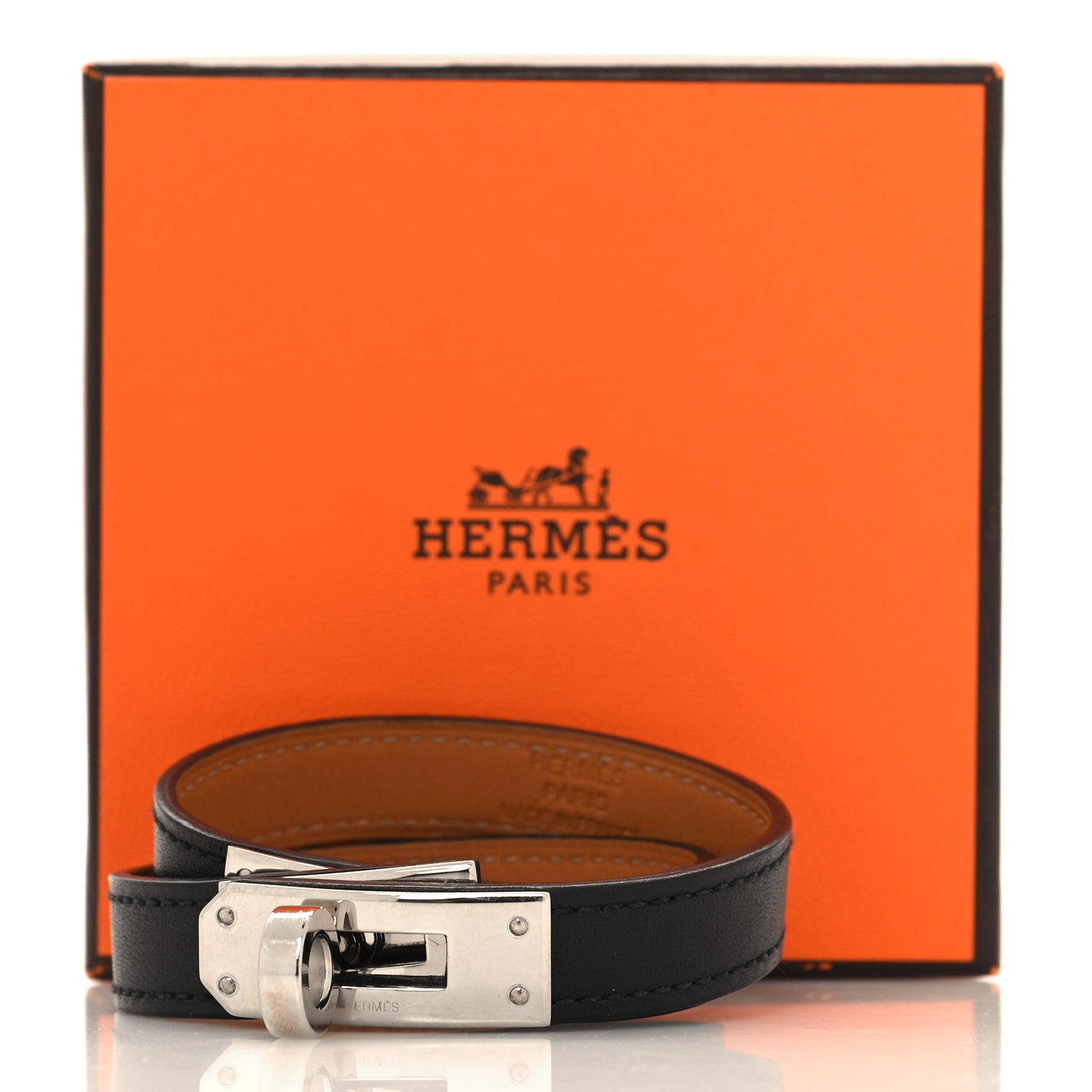 Hermes Swift Kelly Double Tour Bracelet S Black 7 of 7