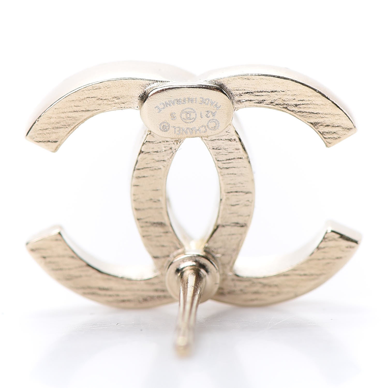 Chanel Crystal CC No 5 Earrings Gold 4 of 5