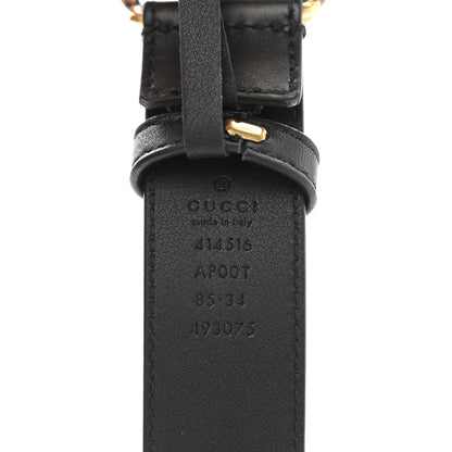 Gucci Calfskin Double G 30mm Belt 85 34 Black 3 of 10