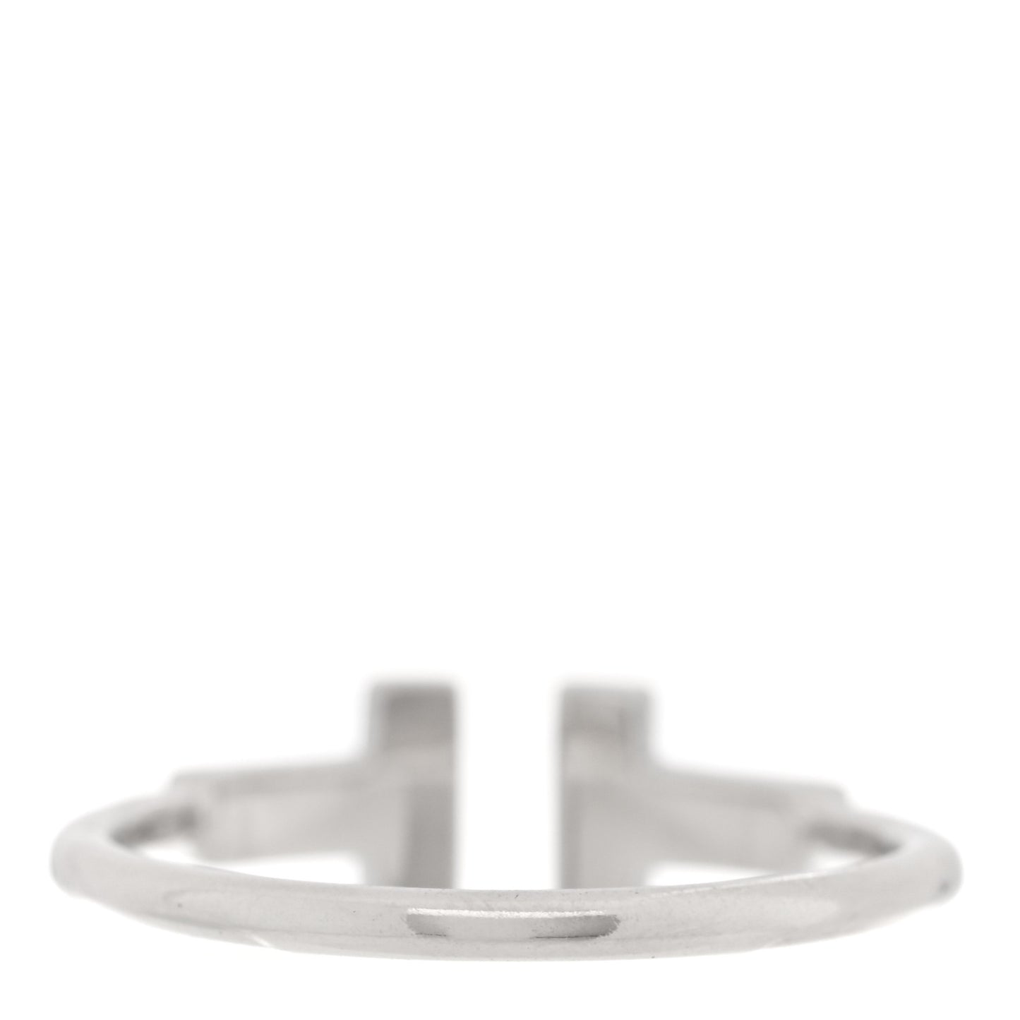 18K White Gold Diamond T Wire Ring 54 7