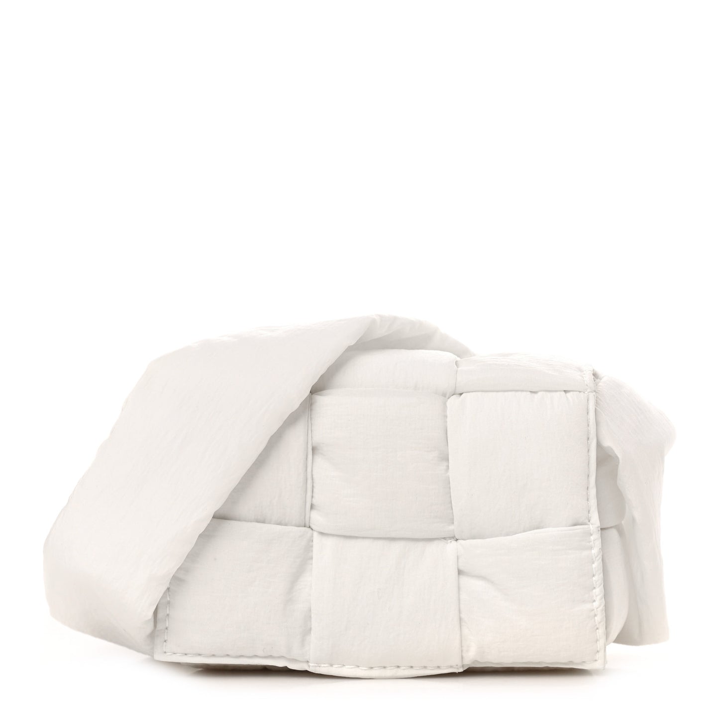 Nylon Intrecciato Padded Tech Candy Cassette Bag White