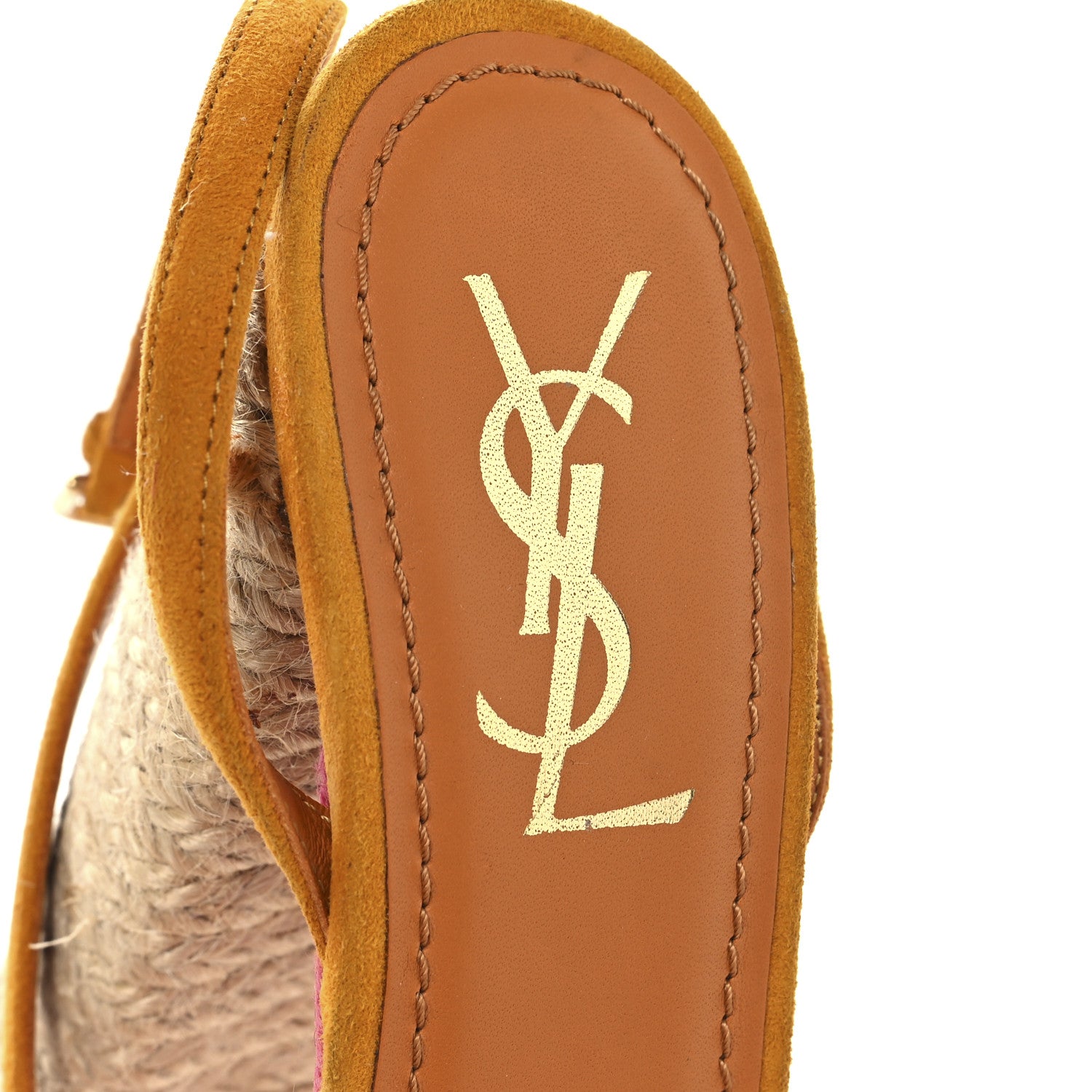 Saint Laurent Suede Riviera 105 Espadrille Sandals 37 Multicolor 9 of 13