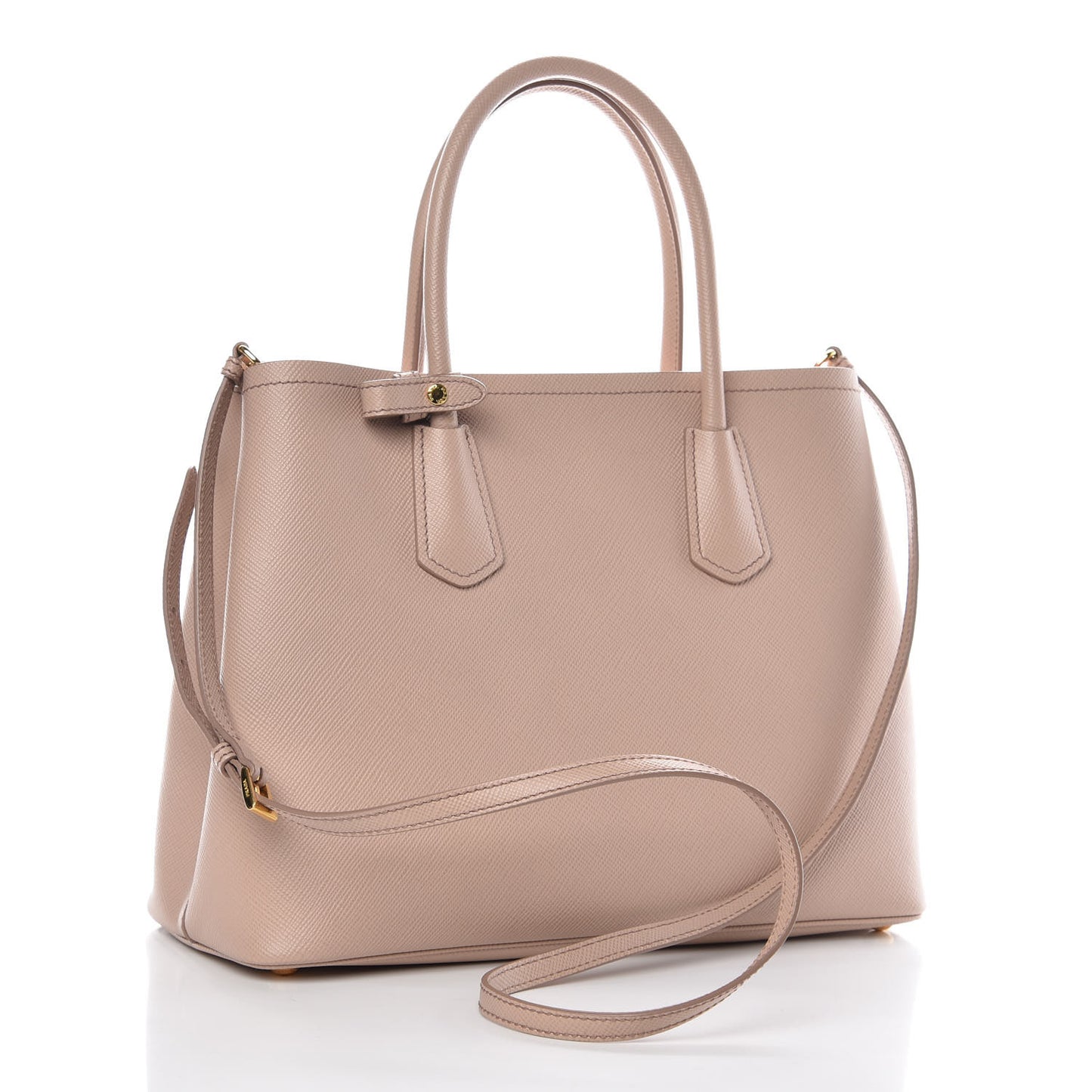 Saffiano Cuir Medium Double Bag Cammeo Rosa