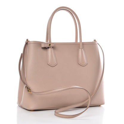 Prada Saffiano Cuir Medium Double Bag Cammeo Rosa 3 of 11