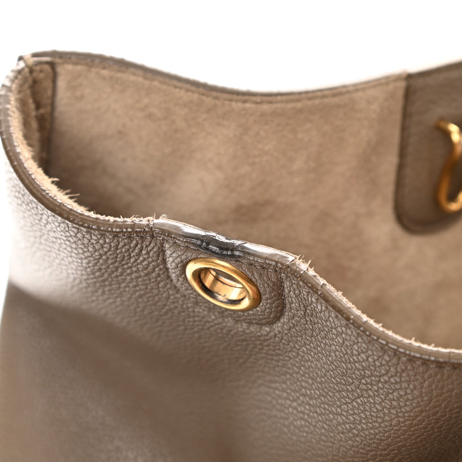 Celine Soft Grained Calfskin Sangle Bucket Bag Taupe 12 of 12