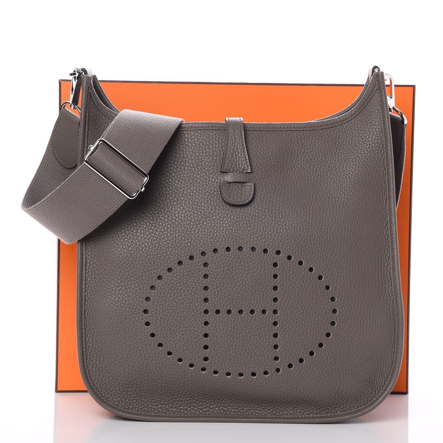 Hermes Taurillon Clemence Evelyne III PM Etain 8 of 8