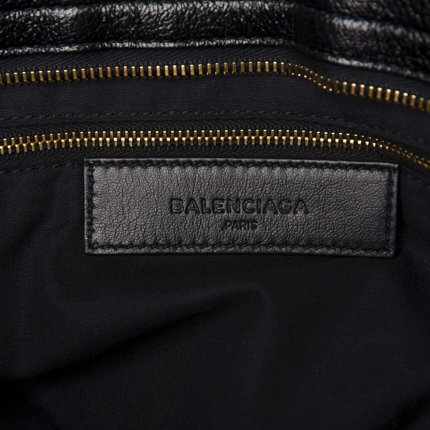 Balenciaga Chevre Gold Metallic Edge Hardware City Black 6 of 9