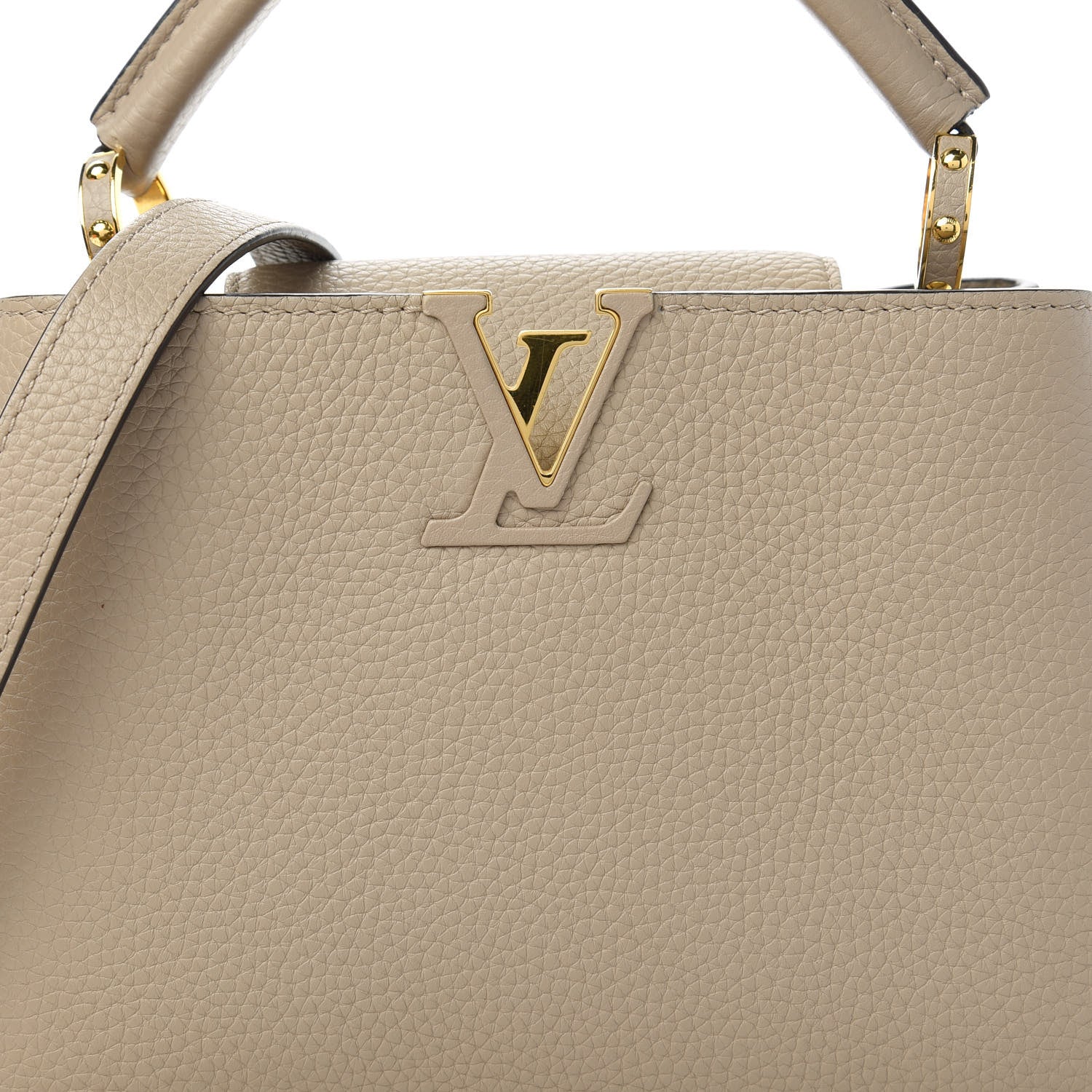 Louis Vuitton Taurillon Capucines BB Galet 9 of 10