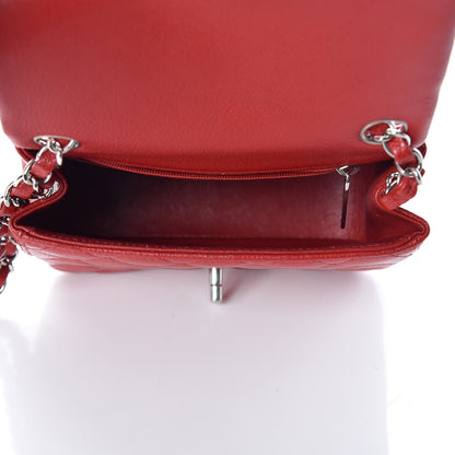 Chanel Caviar Quilted Mini Square Flap Red 5 of 9