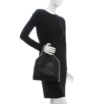Stella McCartney Shaggy Deer Mini Falabella Fold Over Tote Black 3 of 7