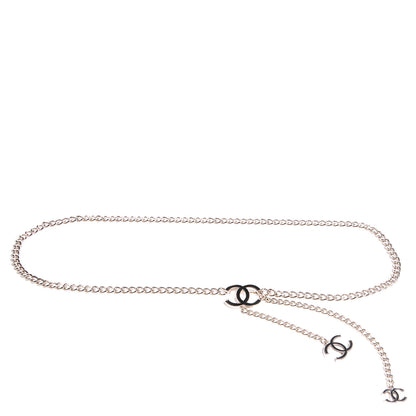 Chanel Enamel CC Ceinture Fantai Adjustable Belt Silver Black 1 of 7