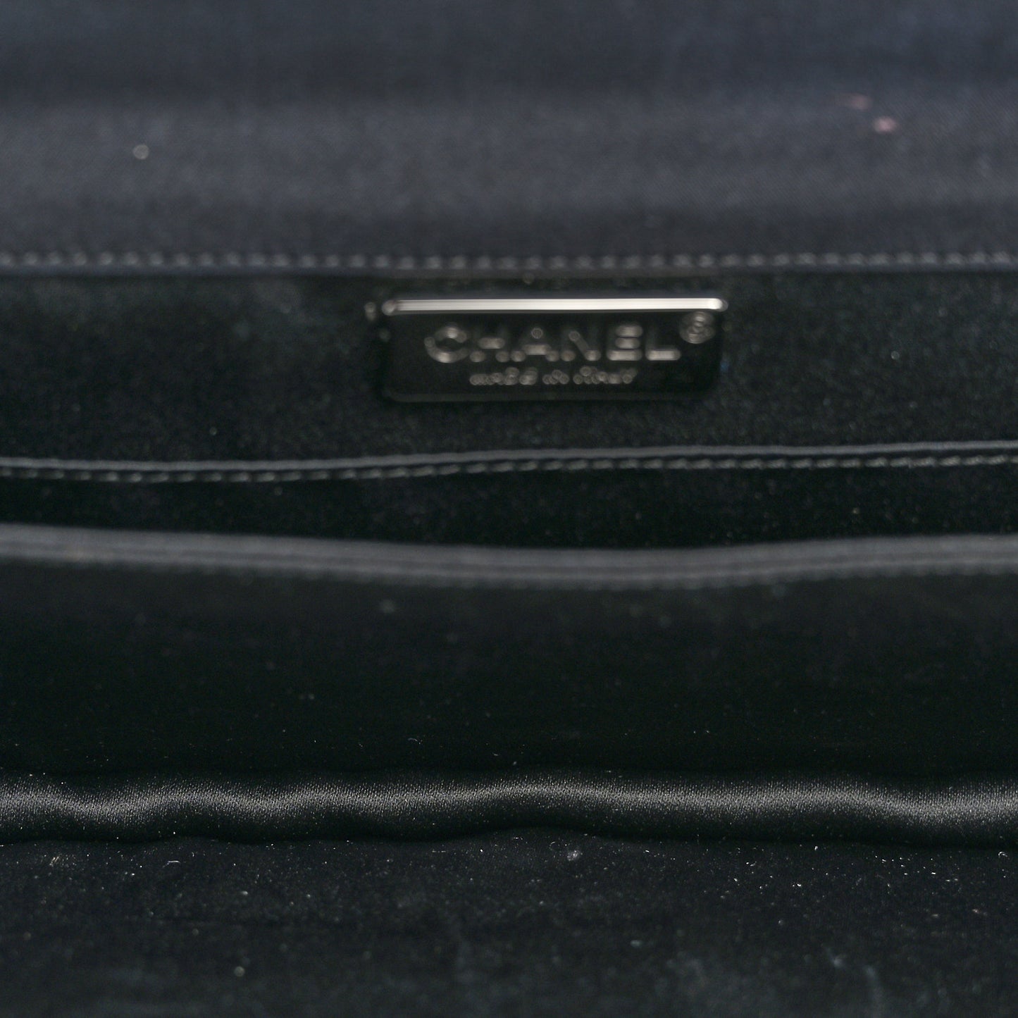Satin Ribbon Bow Clutch Black