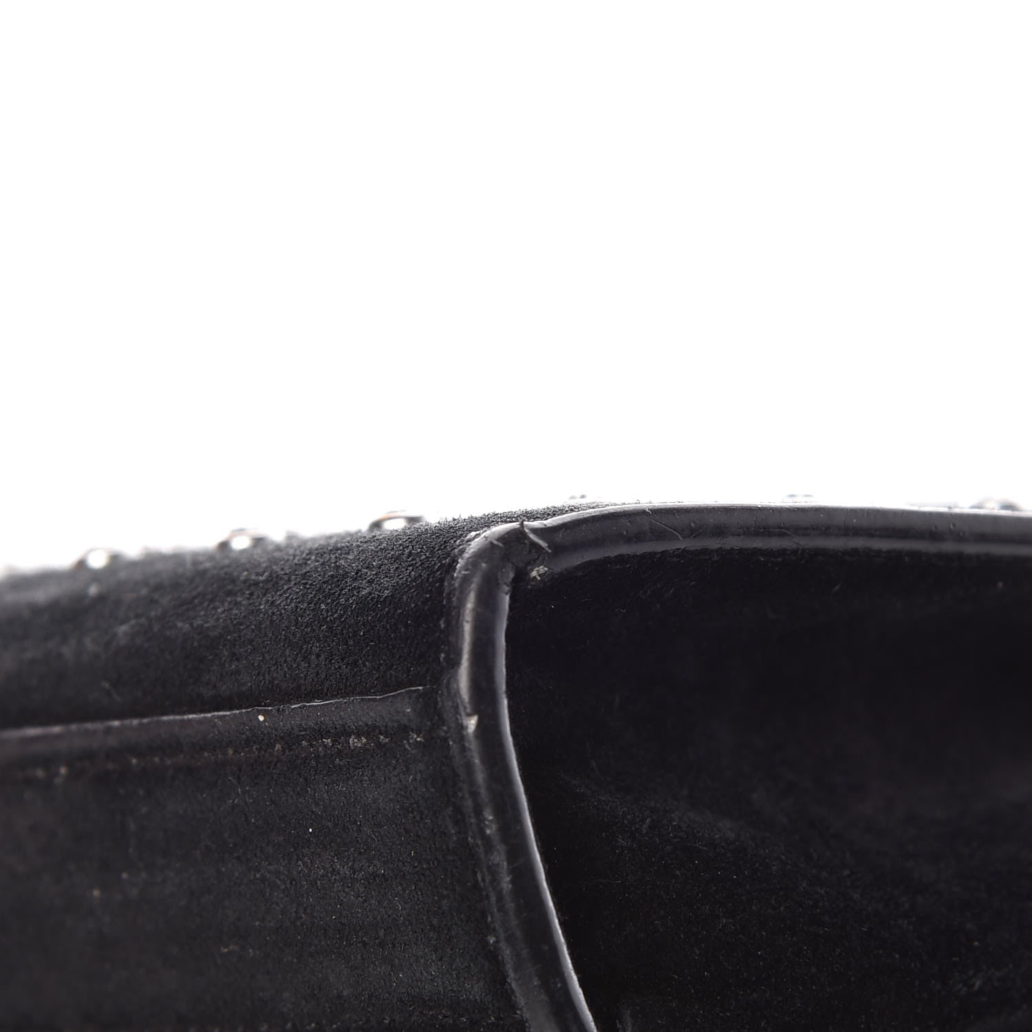 Saint Laurent Suede Crystal Studded Small Classic Monogram Kate Tassel Satchel Black 16 of 16