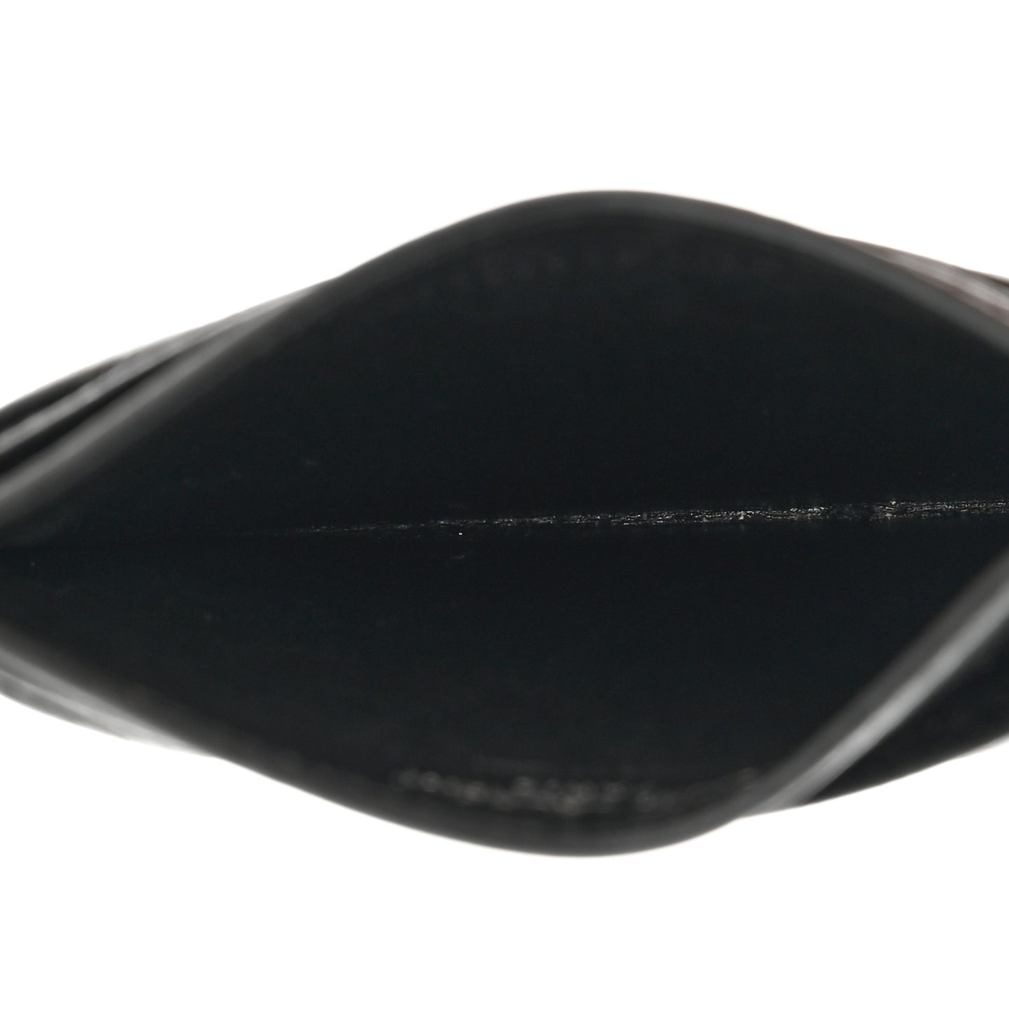 Grain De Poudre Matelasse Chevron Monogram Credit Card Case Black