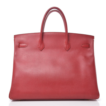 Hermes Courchevel Birkin 40 Rouge 4 of 46