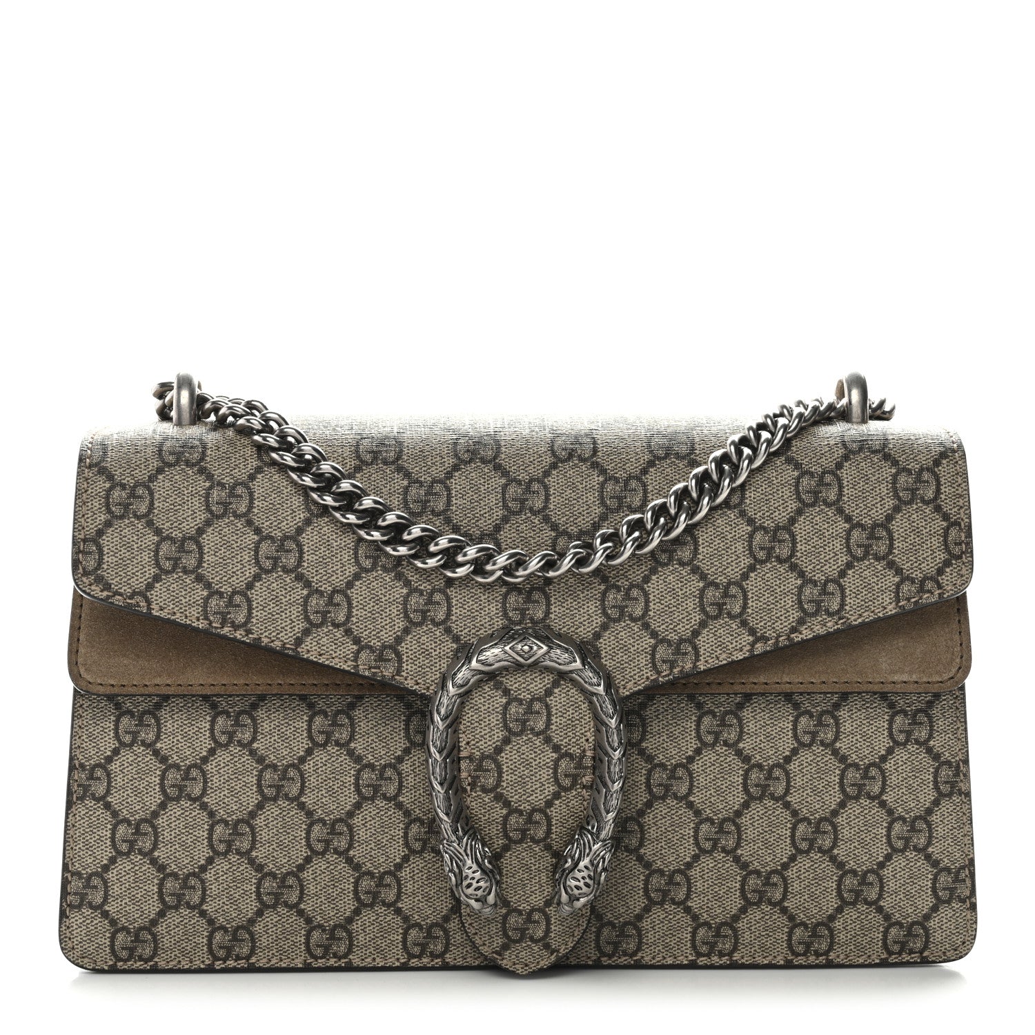 Gucci GG Supreme Monogram Small Dionysus Shoulder Bag Taupe 1 of 10
