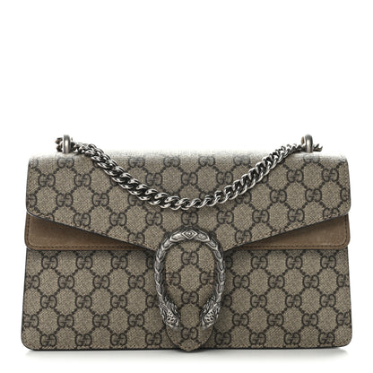 Gucci GG Supreme Monogram Small Dionysus Shoulder Bag Taupe 1 of 10