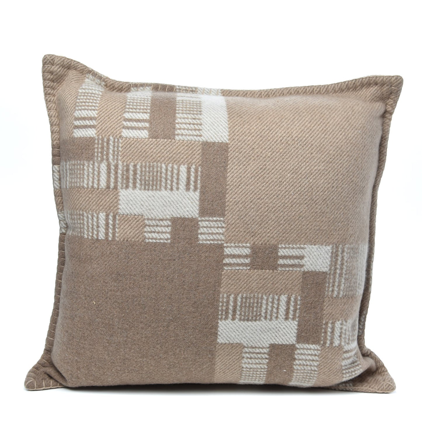 Wool Cashmere Avalon Paper Block Pillow Ecru Naturel