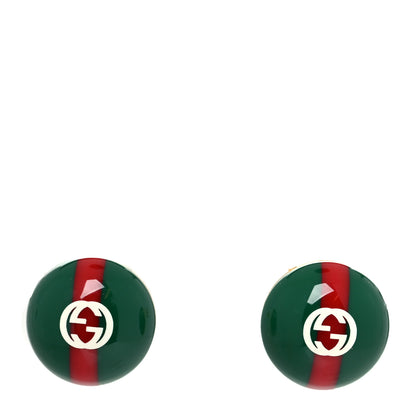 Gucci Resin Web Stud Earrings 1 of 5