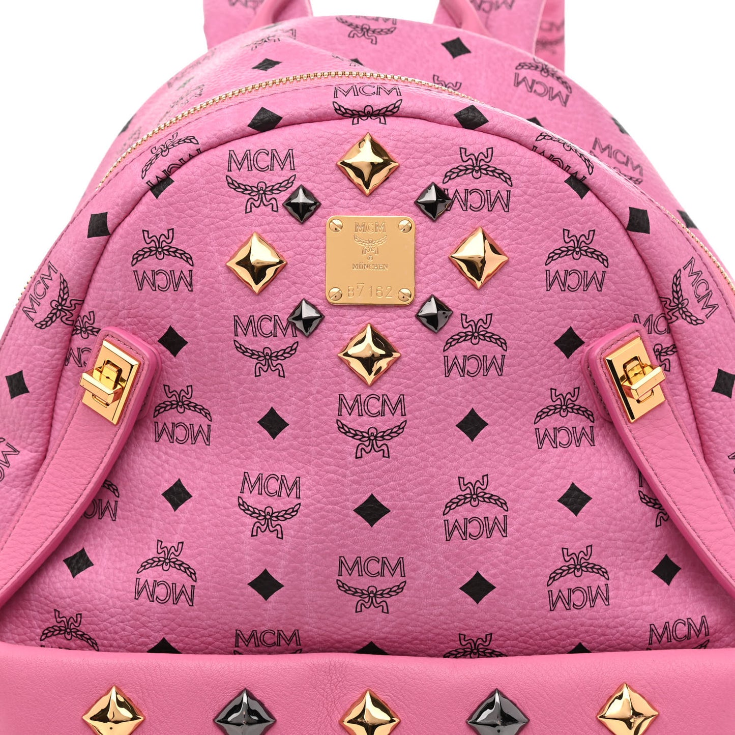 Visetos Studded Medium Dual Stark Backpack Pink