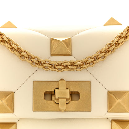 Valentino Garavani Nappa Medium Roman Stud Shoulder Bag Ivory 7 of 11