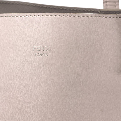 Fendi Vitello Ginevra Elaphe Monster Eyes Shopping Tote Grigio Polvere Naturale 18 of 19