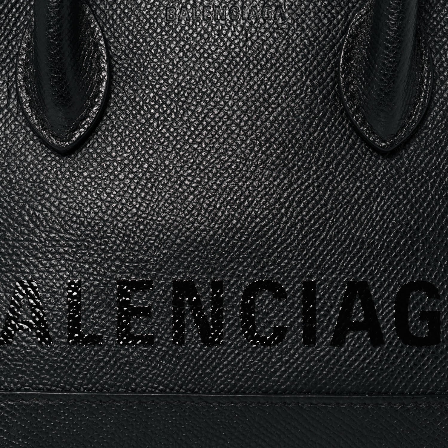 Balenciaga Signature Grained Calfskin Logo XXS Ville Top Handle Bag Black 7 of 11