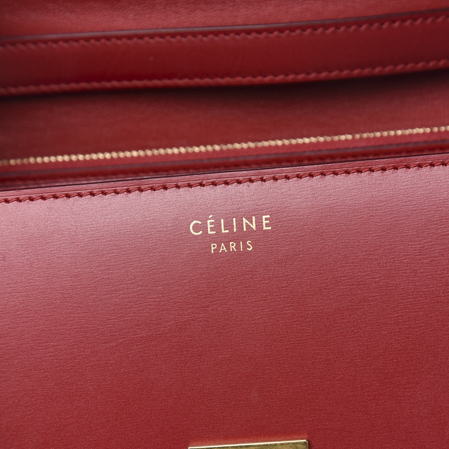 Box Calfskin Medium Classic Box Flap Bag Red