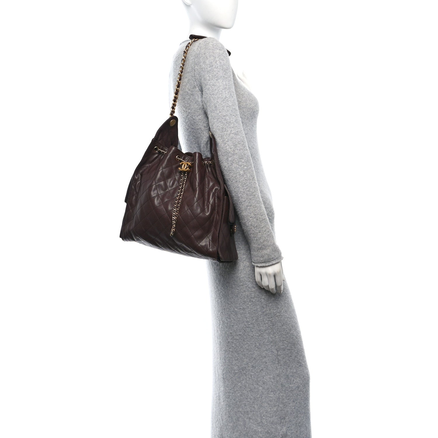 Chanel Caviar Quilted Medium Chanel 25 Handbag Dark Brown 2 of 11