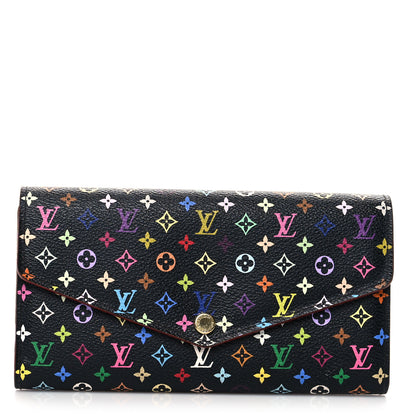 Louis Vuitton Monogram Multicolor Sarah Wallet NM Black Grenade 1 of 8