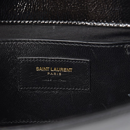 Saint Laurent Textured Patent Classic Kate Monogram Clutch Black 6 of 8