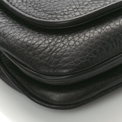 Gucci Pebbled Calfskin Small 1973 Chain Shoulder Bag Black 10 of 11
