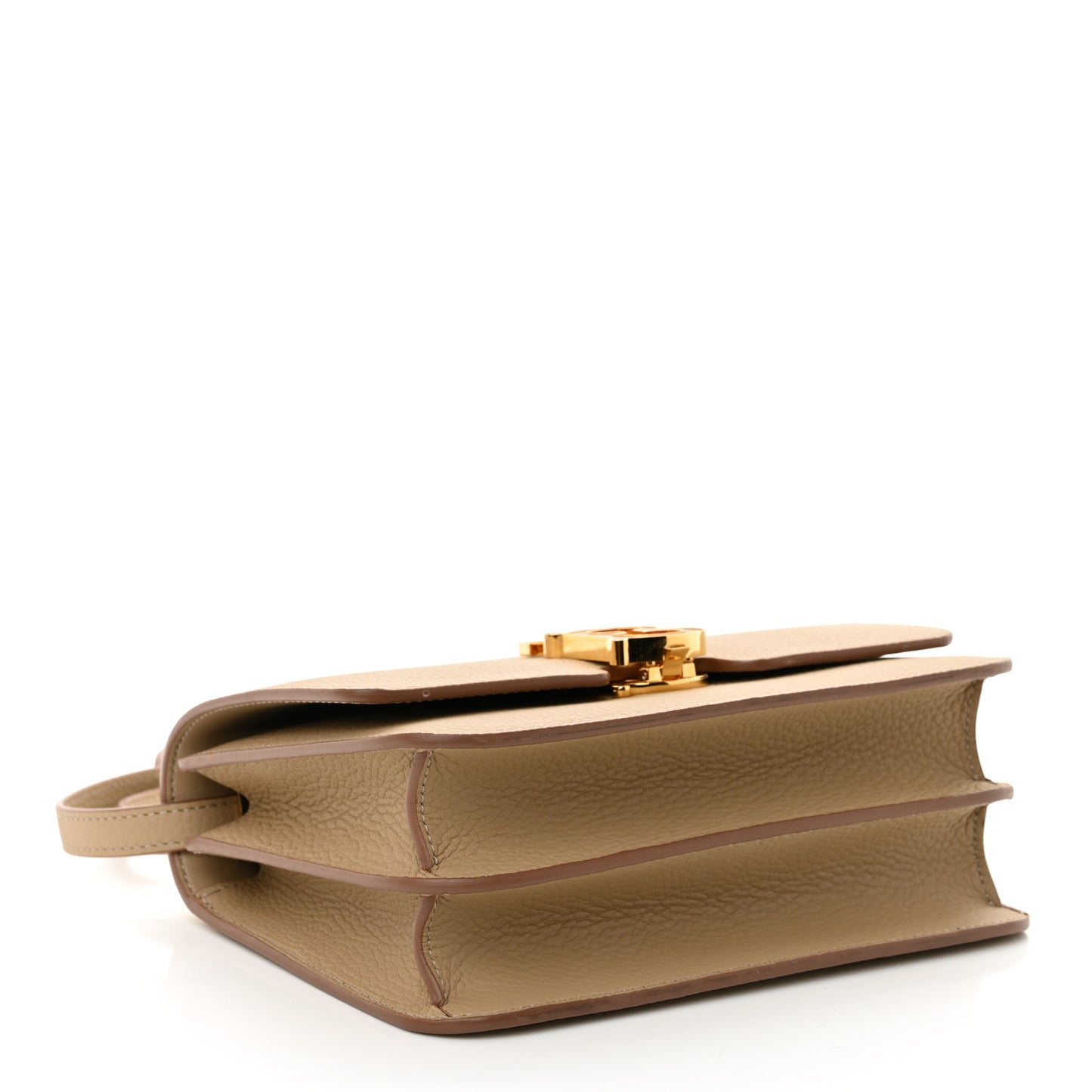 Grained Calfskin Small TB Bag Oat Beige