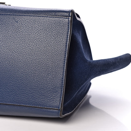 Celine Drummed Calfskin Suede Medium Trapeze Navy 9 of 18
